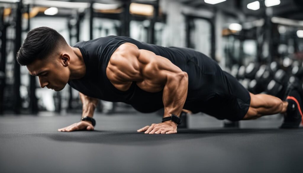 diamond push-ups for defined biceps